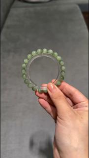 豆蔻时光精品12mm和田玉无黑碧玉手串高水头玉石圆珠本命年手链礼物男